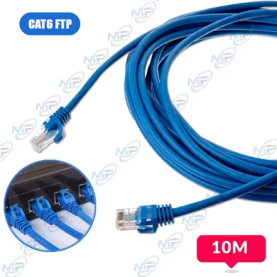 CABLE RESEAUX 10M CAT6 FTP BLEU