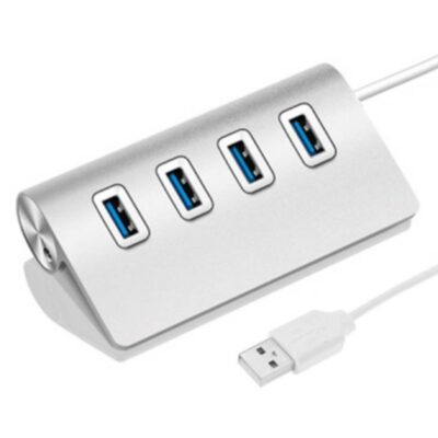 HUB USB ALUMINIUM 4 PORTS 3.0 SUPPORT 2TB