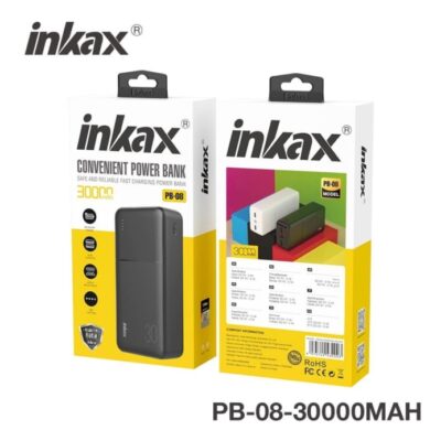 inkax Power Bank 30000 mAh Charge Rapide 2 Ports USB