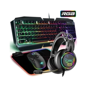 Pack Gaming Spirit Of Gamer 4en1: Clavier + Casque + Souris + Tapis