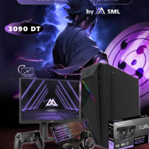 Full Setup Gaming SASUKE – RTX 4060 | Ryzen 5 5500 | 16 Go RAM | SSD 500 Go | Écran 24″ + Pack Gamer + Manette Offerte